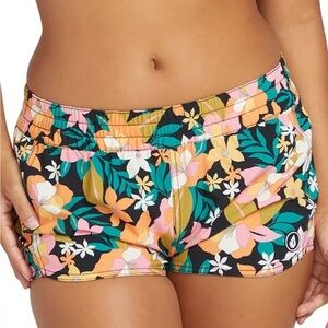 Volcom Juniors' Had Me At Aloha Printed Swim Shorts Size XL NWT